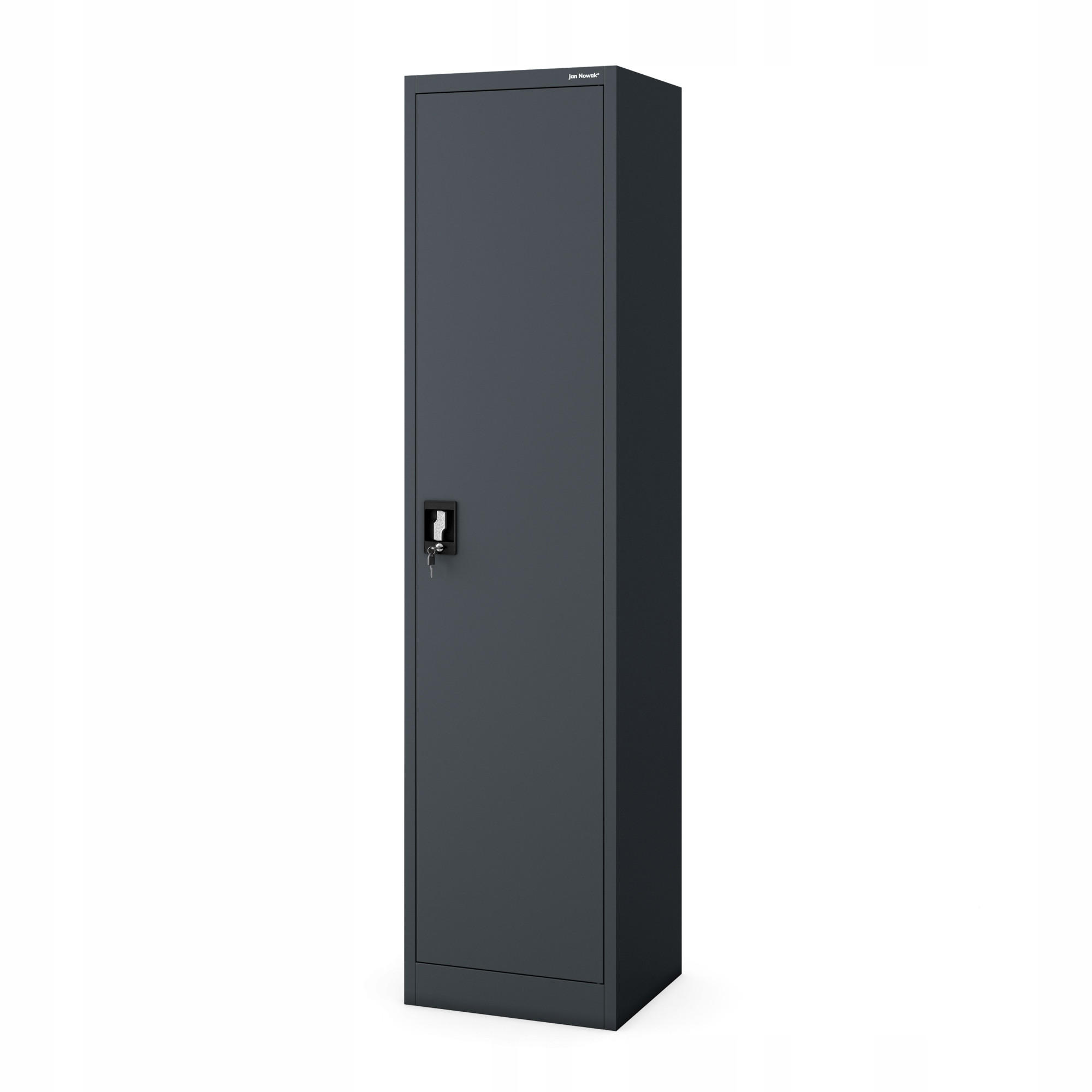 BÜRO Aktenschrank ALEX - Anthrazit, Metall (45/185/40cm) - Jan Nowak