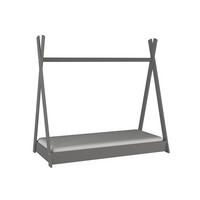 KINDERBETT Rene 86 / 163 / 157,5cm grau - Grau, Holz/Holzwerkstoff (80/160cm) - Feldmann-Wohnen