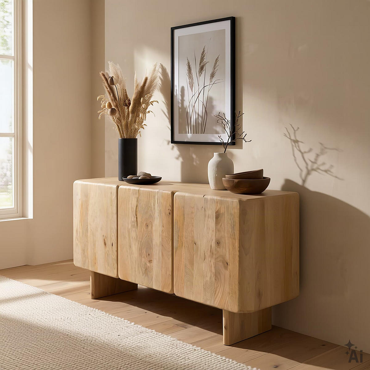 SIDEBOARD JOYA natur - Naturfarben, Holz (150/76/40cm) - IDIMEX