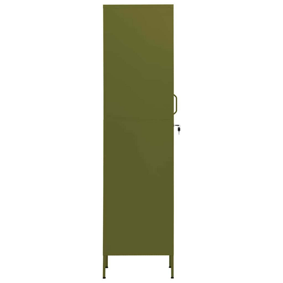 SCHLIESSFACHSCHRANK Olivgrün 35/46/180 Cm Stahl - Grün, Metall (46/180/35cm) - vidaXL