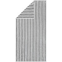 HANDTUCH BLACK&WHITE STREIFEN 6278 SCHWARZ/WEISS - 96 - Weiß, Textil (50/100cm) - Cawoe