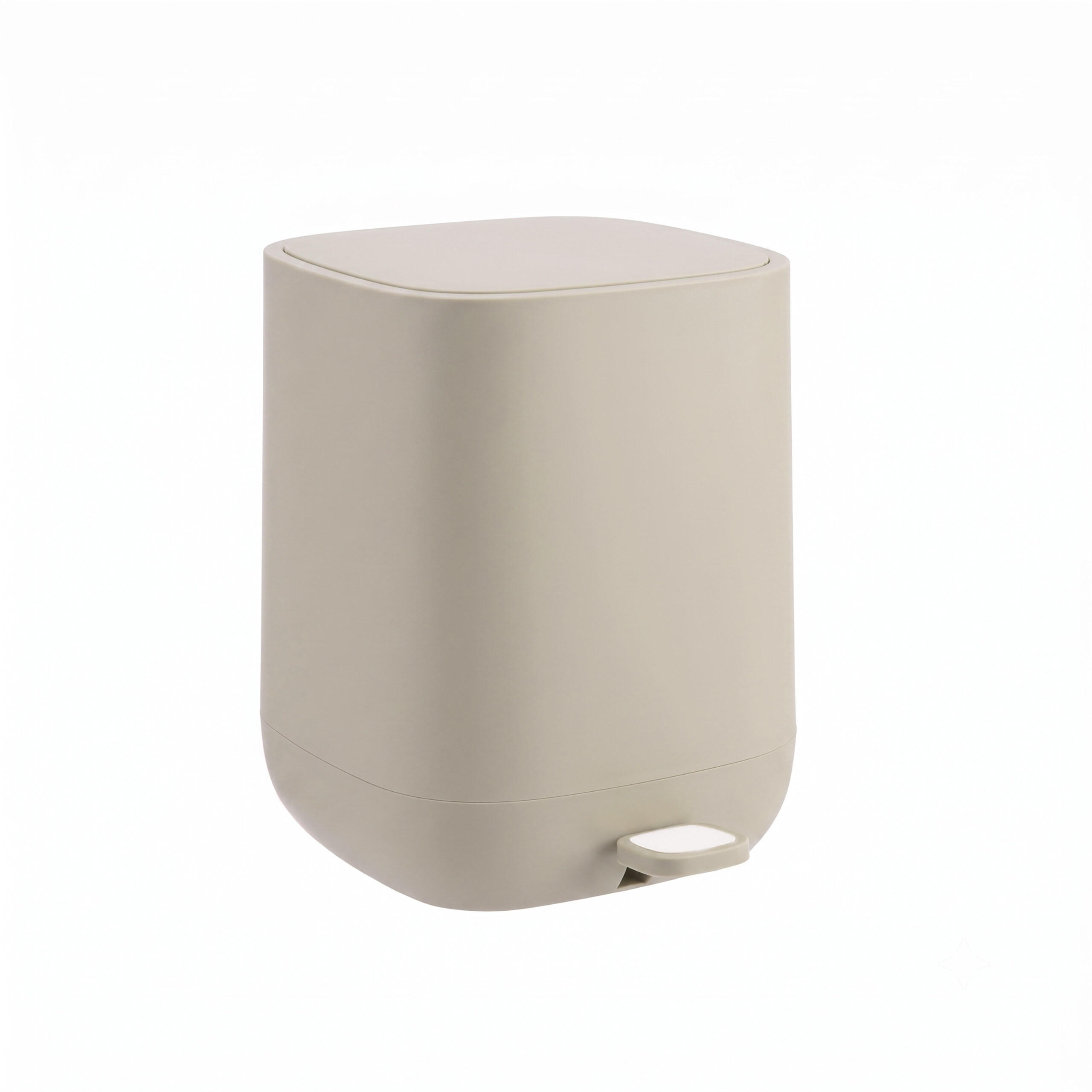 TRETEIMER Beige Kunststoff Softclose 9 l - Beige, Kunststoff (21/27/26cm) - Relaxdays
