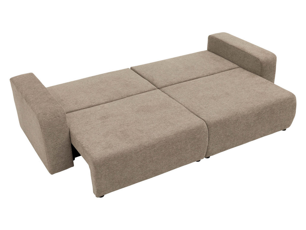 SCHLAFSOFA Piano - Schwarz/Grau, Holz/Kunststoff (245/82/92cm) - MIRJAN24