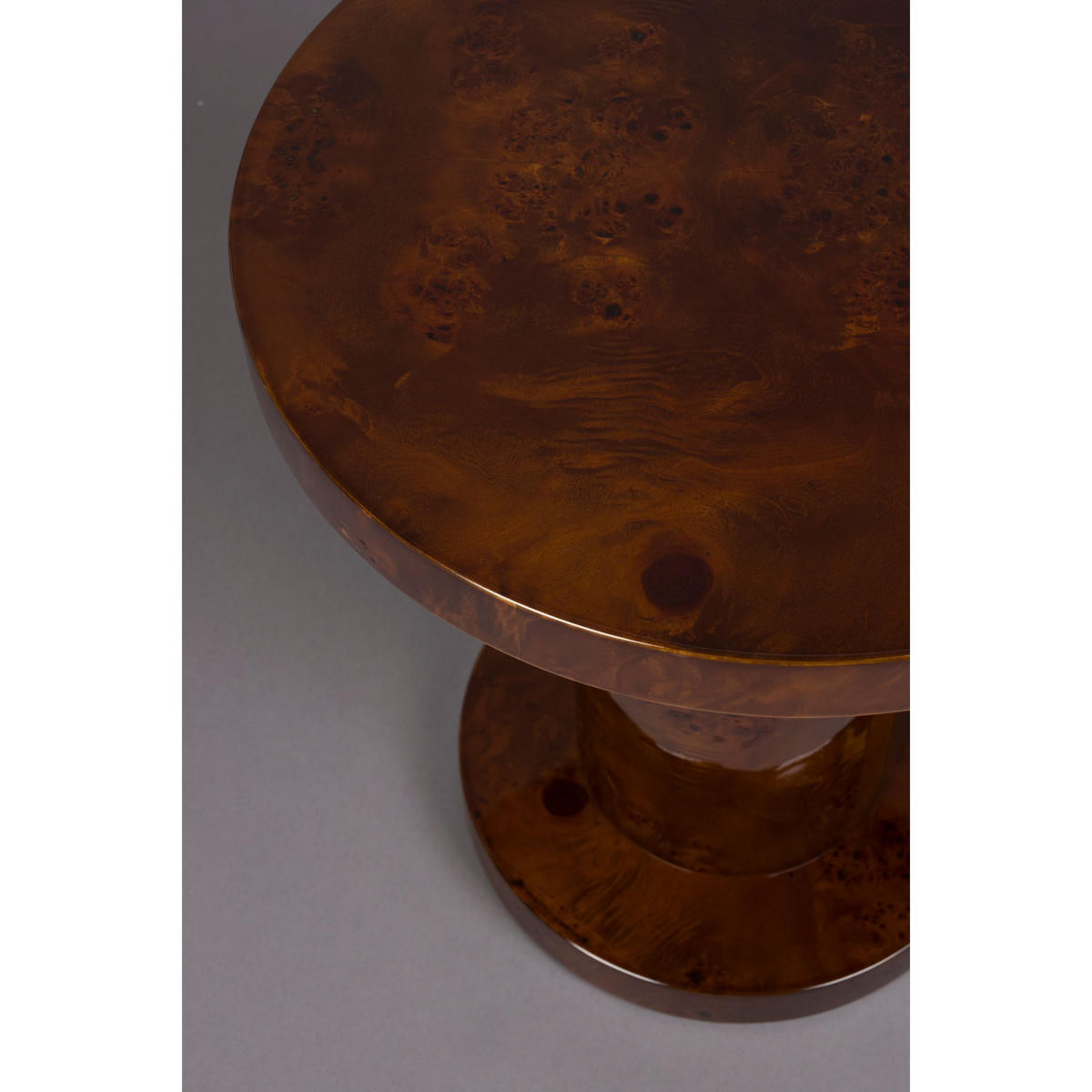 BEISTELLTISCH Quinn Rund 46 cm Walnussfarbe - Braun, Holz (46/46/51cm) - Dutchbone