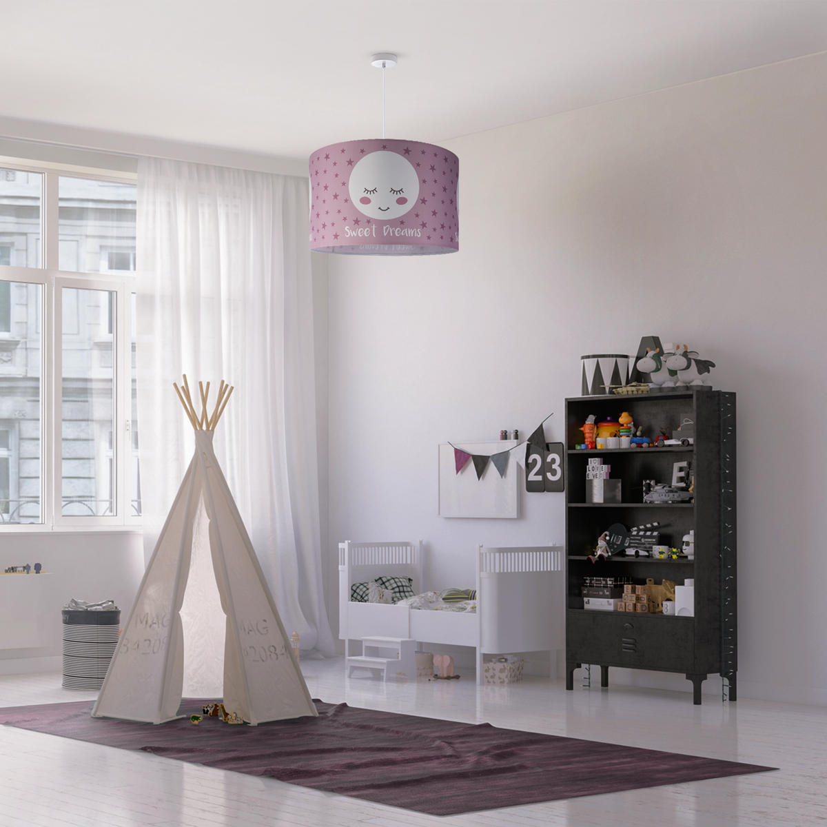 PENDELLEUCHTE Hugo Pd1 Ale 103 - Weiß, Metall (45.5/45.5/27cm) - Paco Home