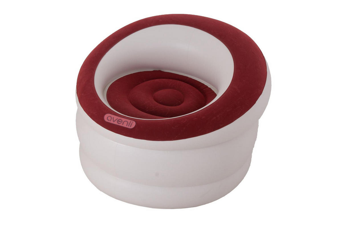 LUFTSESSEL aufblasbarer Sessel 85x82x60 cm rot - Rot, Kunststoff (82/60/85cm) - Avenli