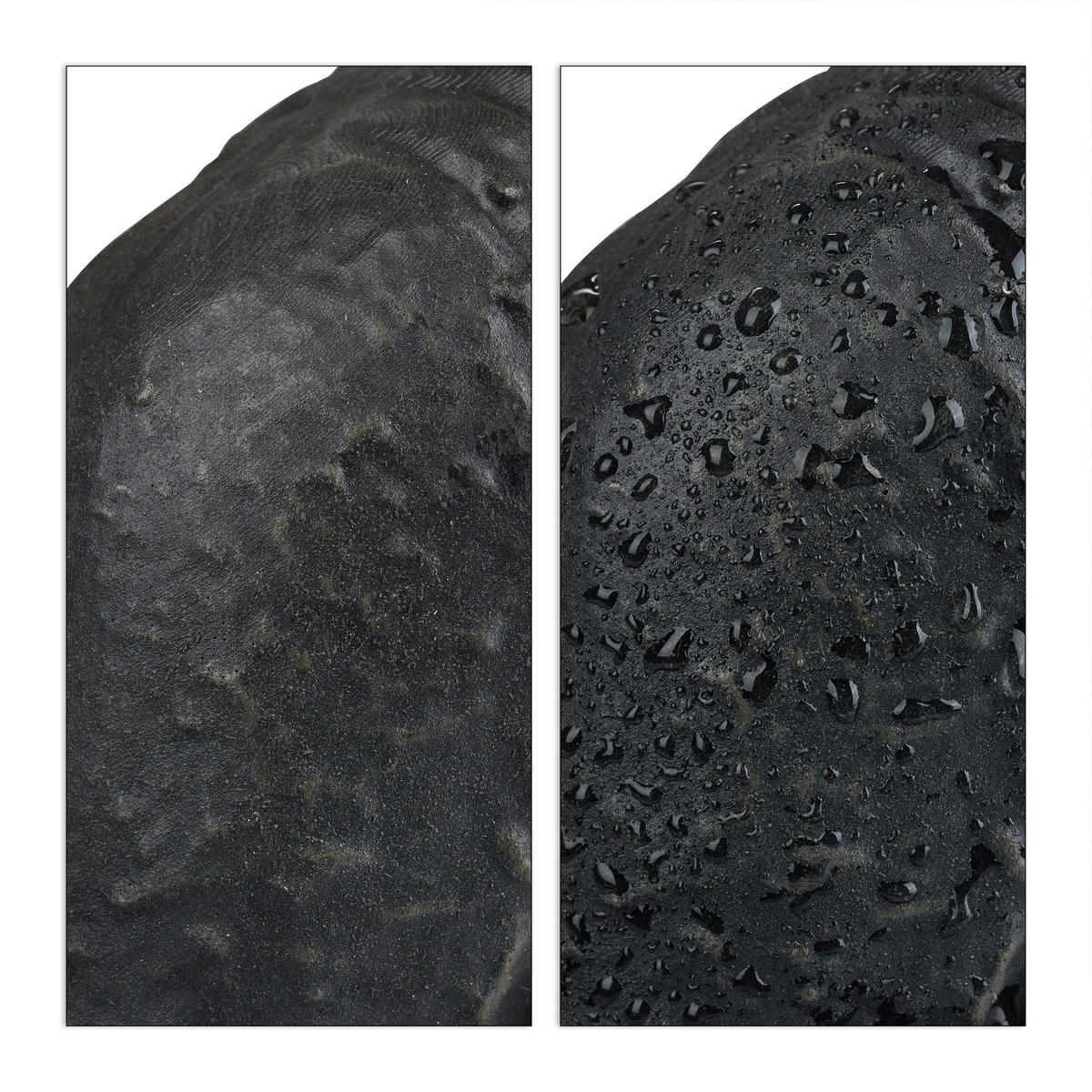 BUDDHA Figur - Anthrazit, Kunststoff (24/40/15cm) - Relaxdays