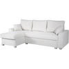 ECKSCHLAFSOFA Teramo hellbeige - Beige/Schwarz, Kunststoff/Textil (235/150cm) - Beautysofa