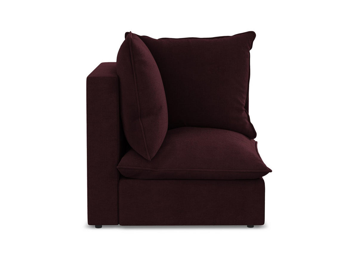 SOFAELEMENT Strukturstoff Rot - Rotbraun/Schwarz, Holzwerkstoff/Kunststoff (90/77/90cm) - Makamii