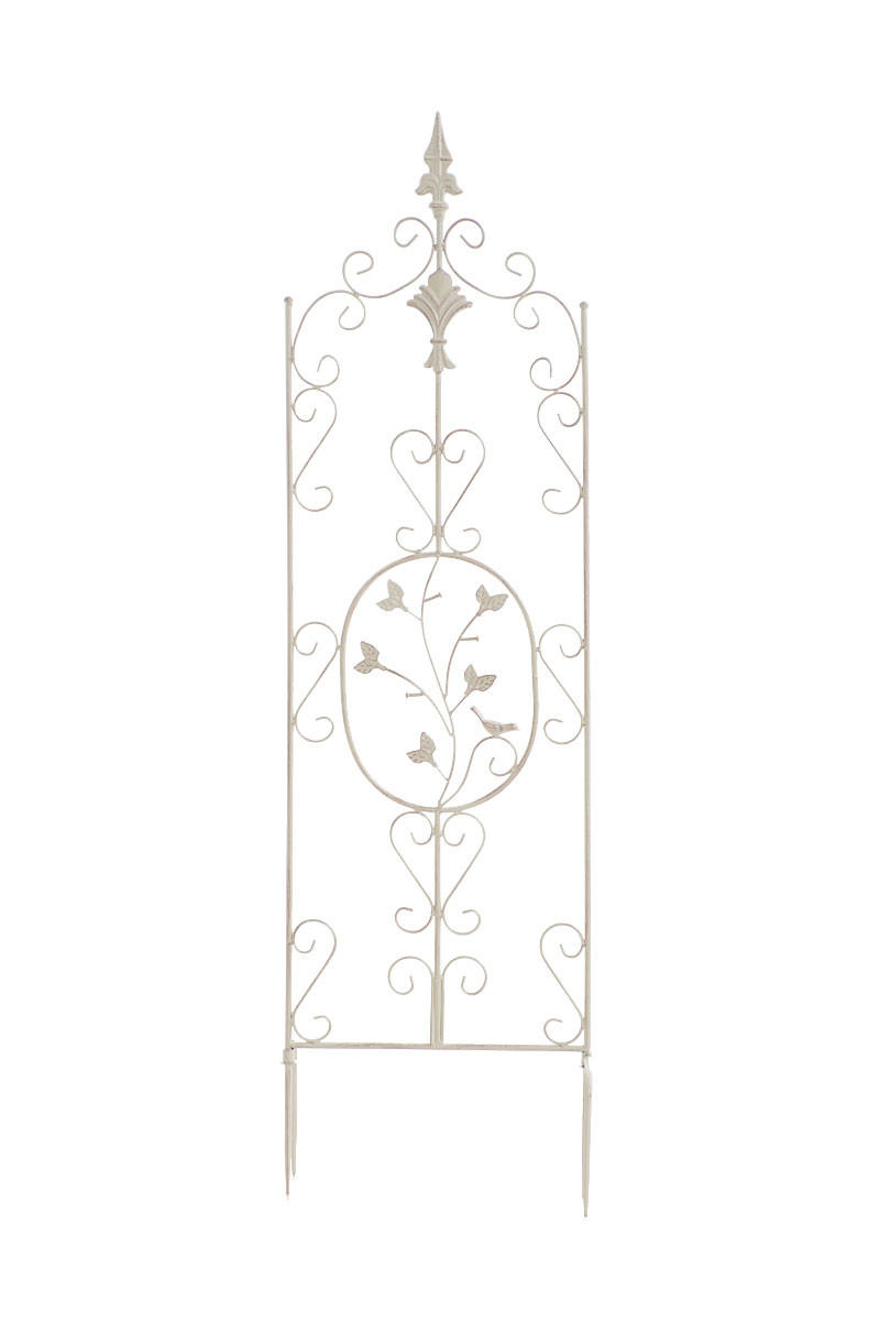 RANKGITTER Falk 35x1x122cm Metall Antik-Creme Rankhilfe - Creme, Metall (35/122/1cm) - DELUKE