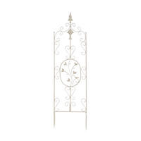 RANKGITTER Falk 35x1x122cm Metall Antik-Creme Rankhilfe - Creme, Metall (35/122/1cm) - DELUKE