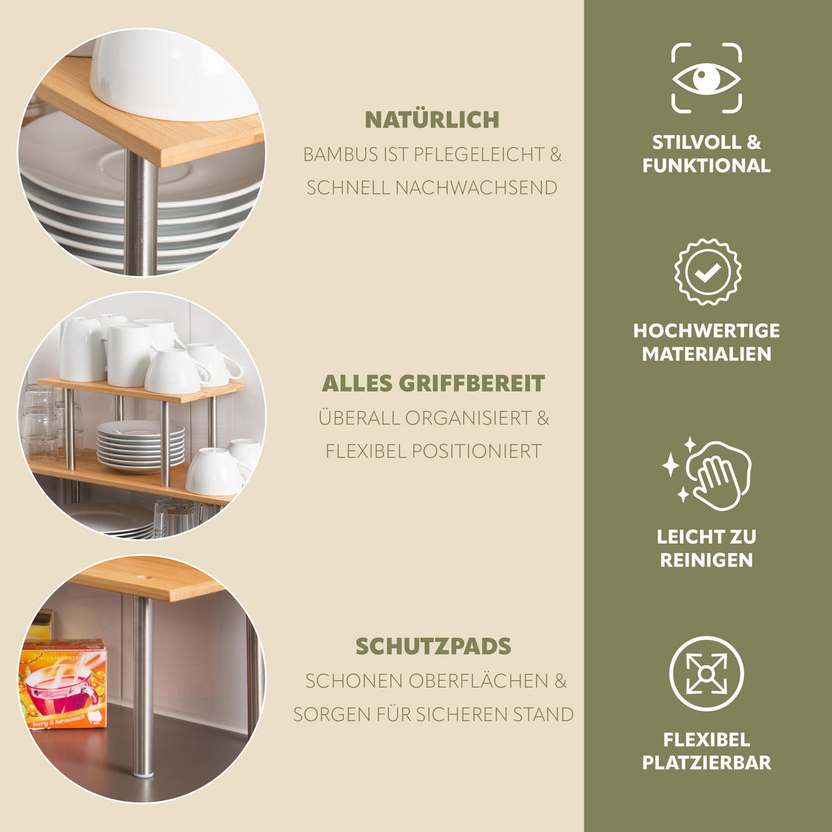 Braun, Holz (50/31/19cm) - bremermann