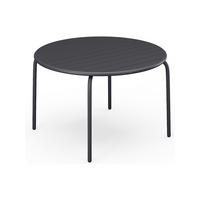 GARTENTISCH rund - D. 110 cm - Metall - Anthrazitgrau - MIRMANDE von MYLIA - Anthrazit, Metall (110/110/74cm) - Vente-Unique