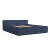 POLSTERBETT Casto mit Stauraum 140/200 cm Marineblau im Poso Stoff - Schwarz/Naturfarben, Holz/Holzwerkstoff (140/200cm) - AltaBeds