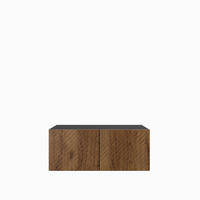 TV-SCHRANK Kaja 100 cm, zweitürig, schwarz, catania - Schwarz/Braun, Kunststoff (100/40/40cm) - Margaret Hadas24