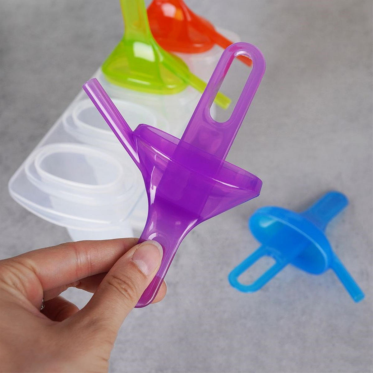 EISCREMEFORM 4 Stück transparent - Multicolor, Kunststoff (21/19/11cm) - Excellent Houseware
