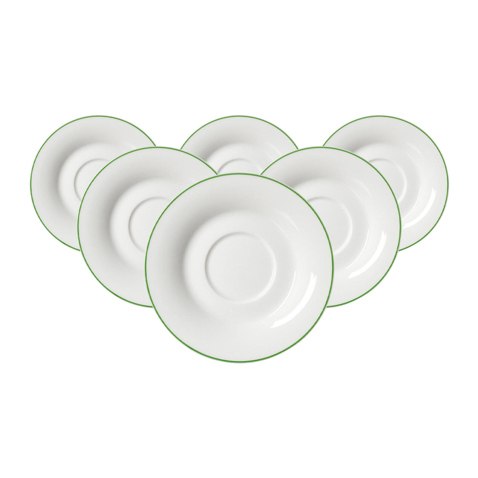 TEEUNTERTASSEN Ostfriese Grün ø 12,5 cm 6er Set - Grün, Keramik (12.5cm) - Ritzenhoff Breker