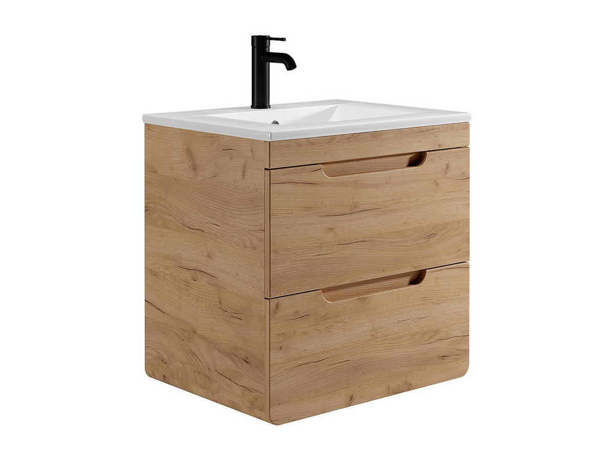 EINZELWASCHTISCH - 60 cm x 46 cm - Holz, Platte - Naturfarben Hell - ARUBA - Naturfarben, Holz (60/59/46cm) - Vente-Unique