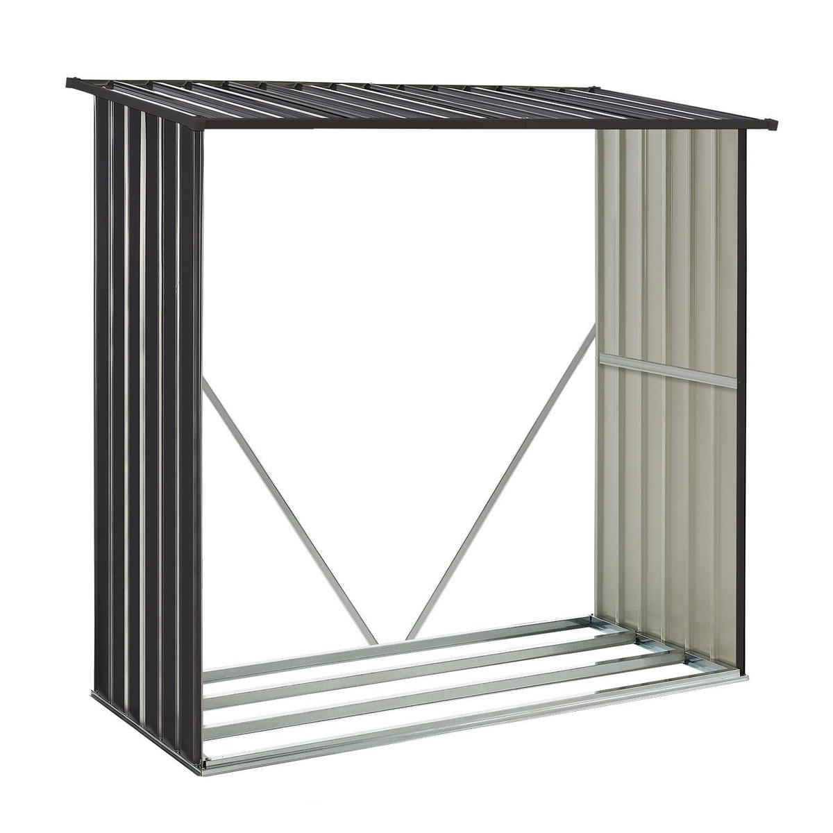 HOLZUNTERSTAND Enno aus Stahl grau - Grau, Metall (83/154/163cm) - Juskys