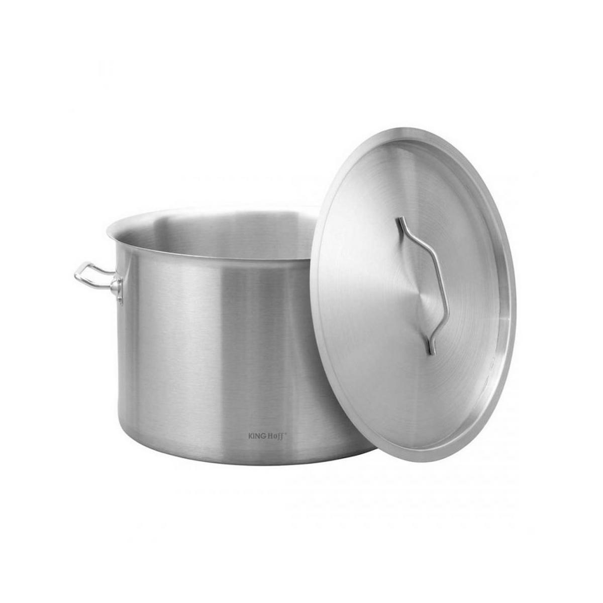 TOPF Silber 38/38/24 cm KH2025 - Silberfarben, Metall (38cm) - Kinghoff 