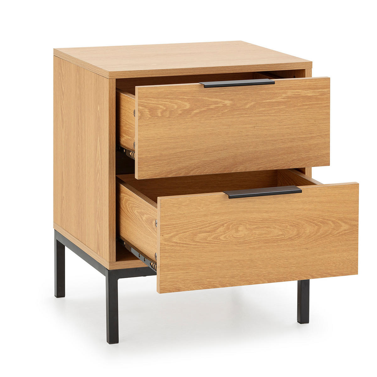 NACHTTISCH Auri 2 schubladen Eichenfarbe - Honigeiche, Holzwerkstoff (50/55/40cm) - VS Venta-stock