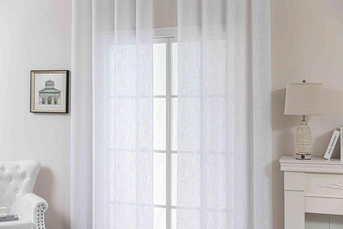 GARDINE SEOUL HxB 245x140 cm Weiß - Weiß, Textil (140/245cm) - Gardinenbox