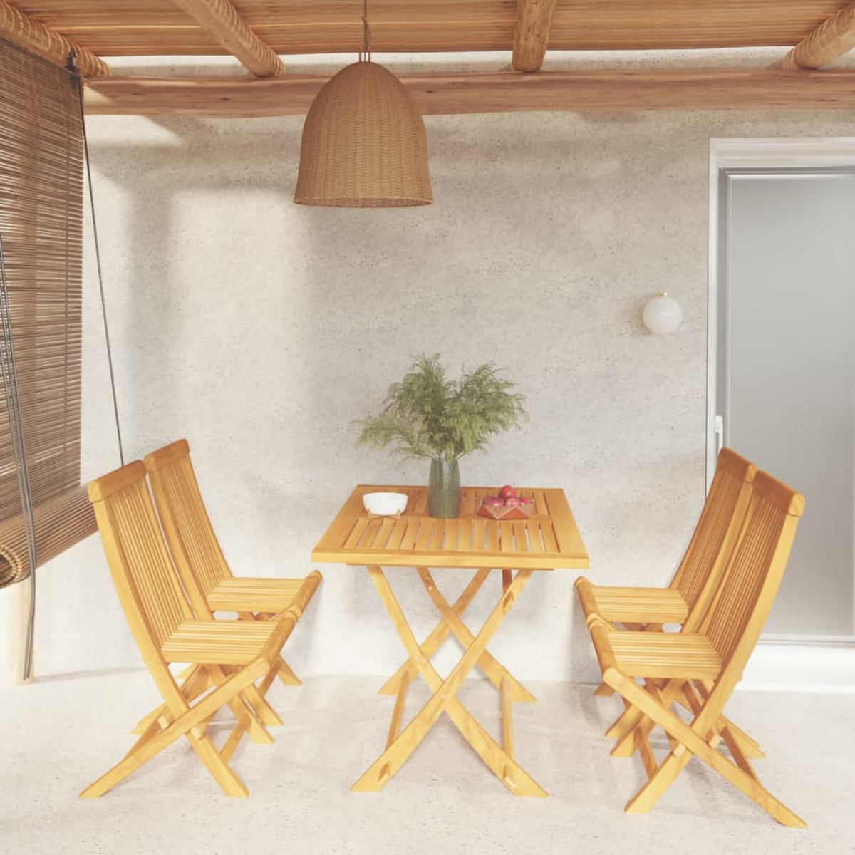 GARTENSET Yau 5-teilig - Braun, Holzwerkstoff - Nettlife