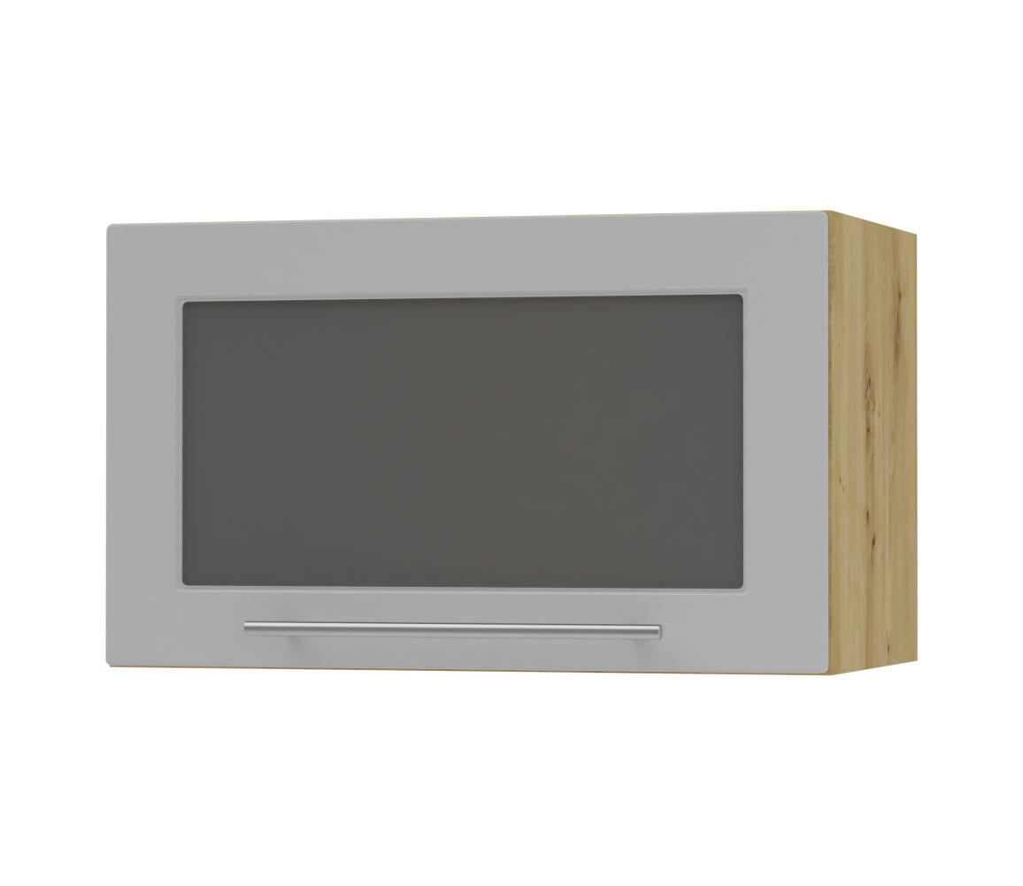 KLAPPHÄNGESCHRANK Kvantum W4BS/60-AV Dust Grey Matt / Eiche Artisan Matt 60 / 32,5 / 36cm - Eiche Artisan/Grau, Holz/Holzwerkstoff (60/36/32.5cm) - Feldmann-Wohnen