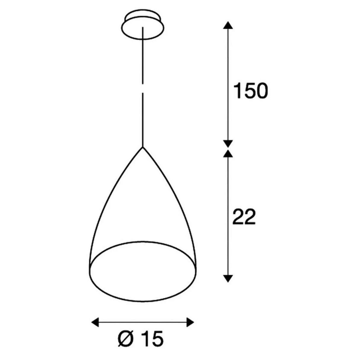 PENDELLEUCHTE Tonga Weiß - Weiß, Keramik (7.5/7.5/22cm) - SLV