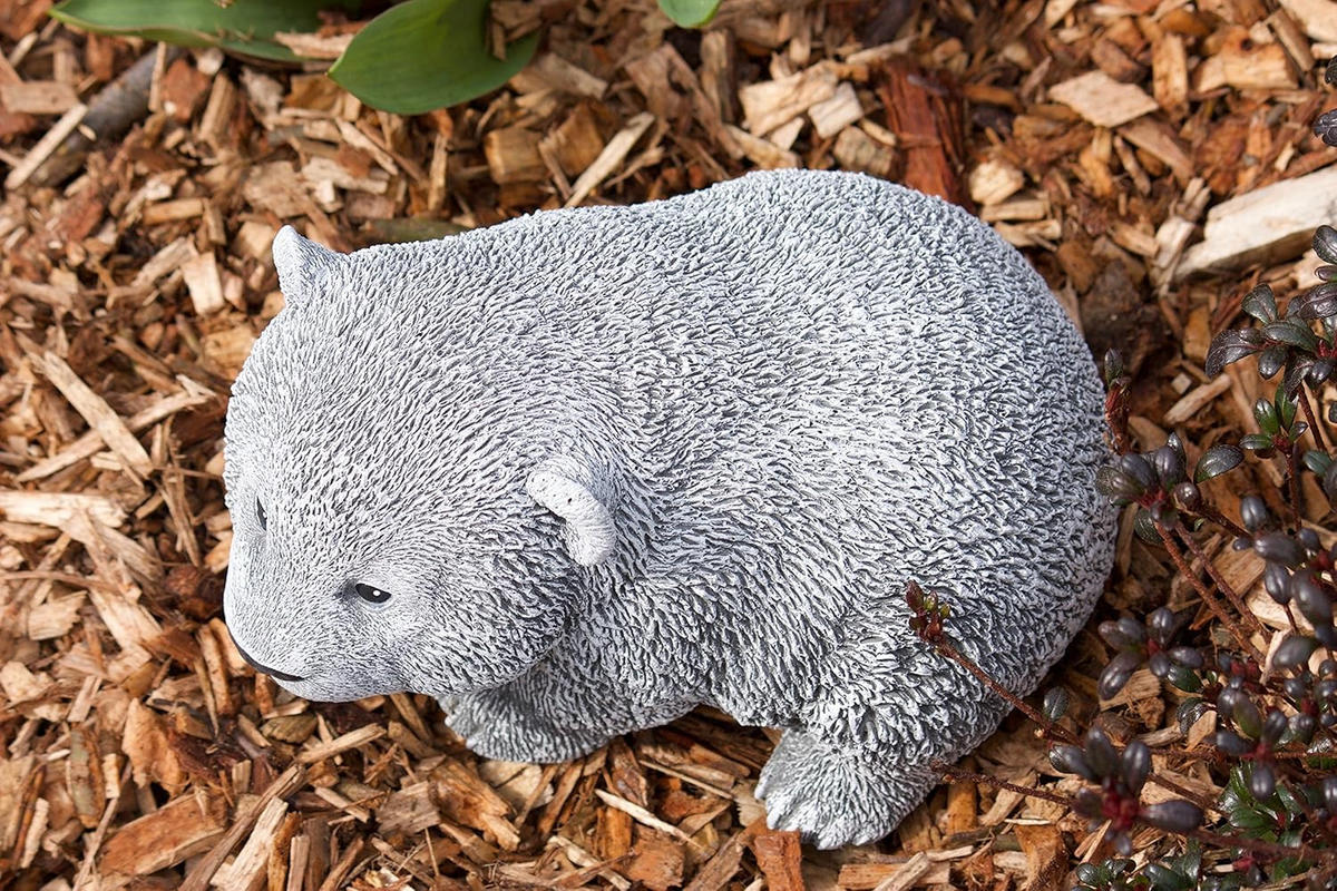 STEINFIGUR Bär Bärchen frostfest massiver Steinguss - Grau, Stein (17/17/27cm) - stoneandstyle