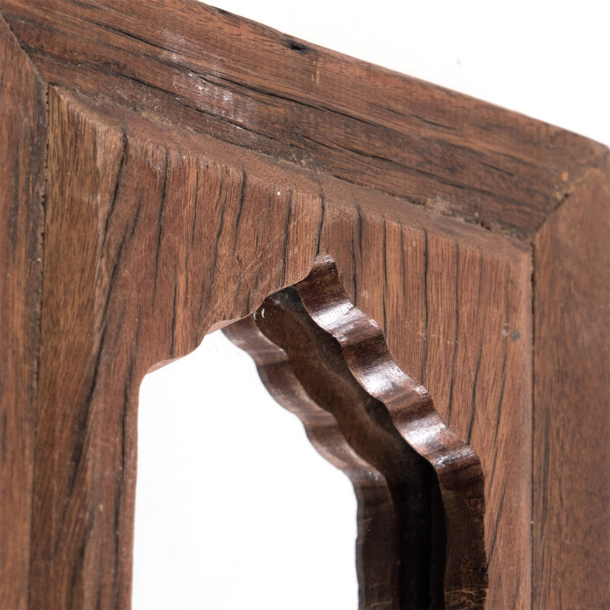 WANDSPIEGEL Sara 40x25 cm, Mahagoni Massivholz dunkelbraun - Braun, Holz (25/40/4cm) - DESIGN DELIGHTS
