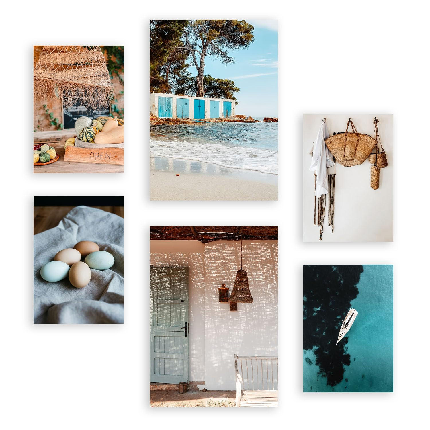 POSTER Set Mit 6 Ibiza Spanien 1 In Fotografie A3 & A4 Rahmenlos - Klar, Papier (29/3cm) - Nacnic