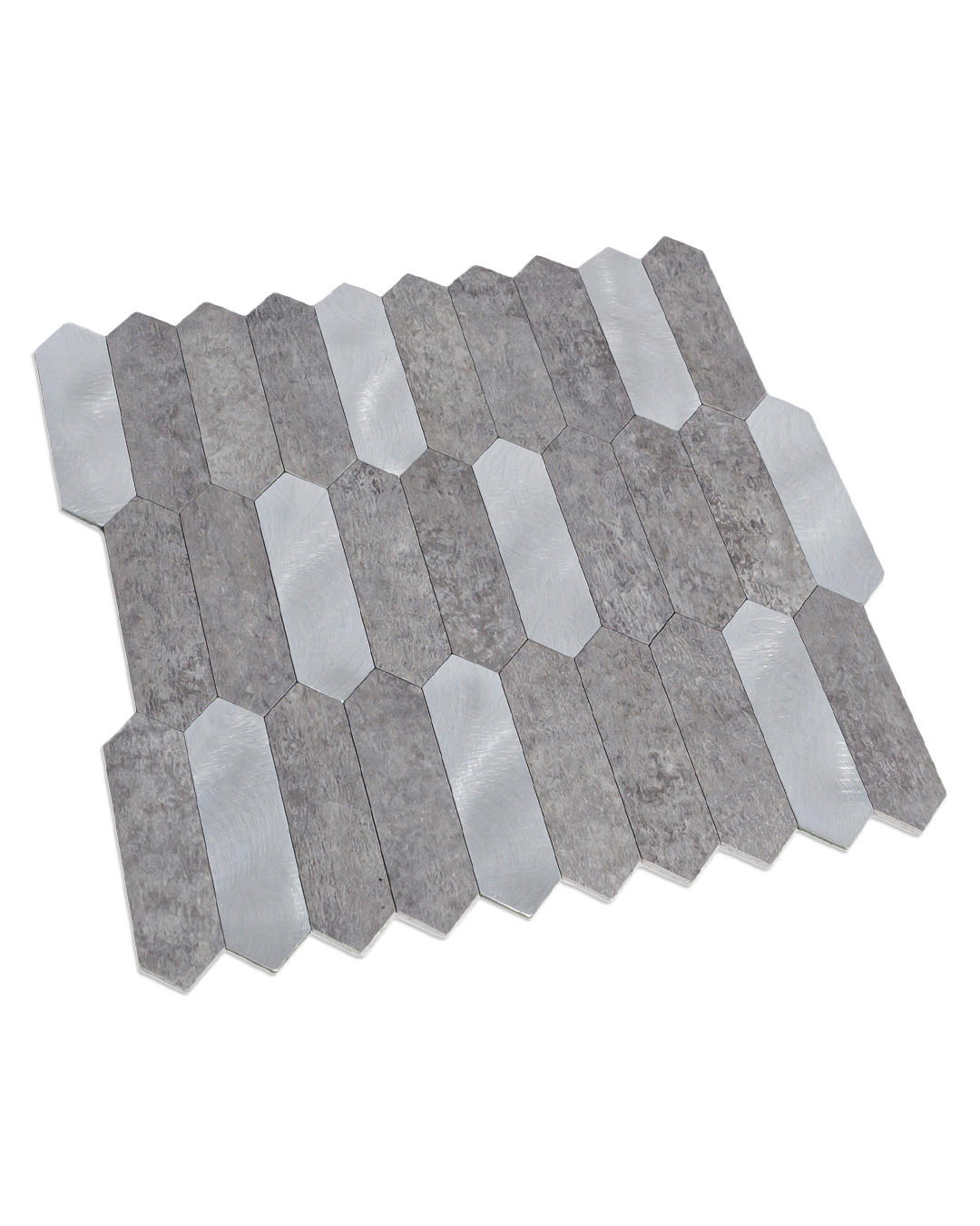 FLIESENAUFKLEBER 1 Stück 30,5 x 30,5 cm Selbstklebende Fliesen - Moro Cenere - Graphitfarben/Grau, Kunststoff (30.5/0.4/30.5cm) - Mazovia