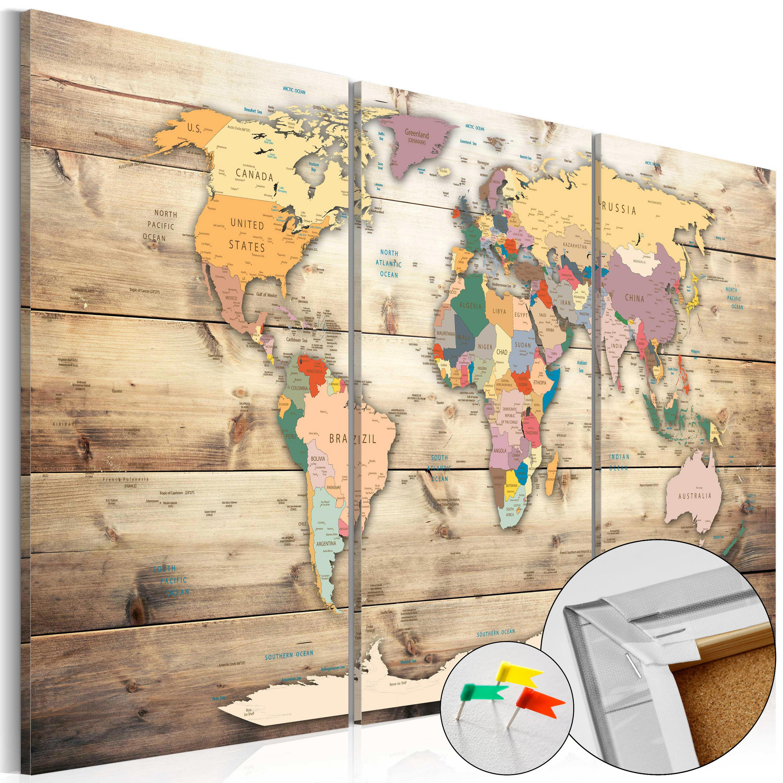 PINNWANDBILDER Bunt 60/40 cm - Multicolor, Naturmaterialien/Textil (60/40cm) - KUNSTLOFT