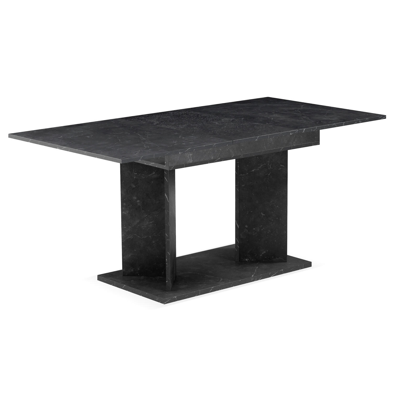 ESSTISCH VIVIAN 120-160/80/76 cm - Anthrazit, Holzwerkstoff (80/120/76cm) - B&D Home