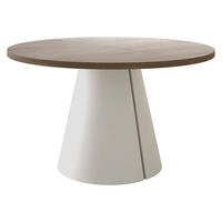 ESSTISCH Calma Cashmere 100 - Kaschmir/Eichefarben, Holzwerkstoff/Metall (100/100/76cm) - MIRJAN24