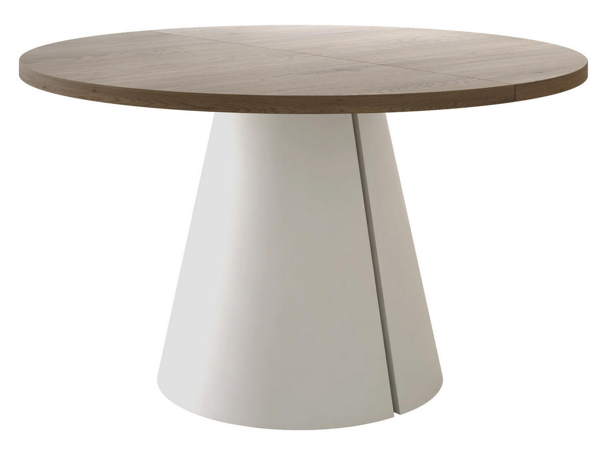 ESSTISCH Calma Cashmere 100 - Kaschmir/Eichefarben, Holzwerkstoff/Metall (100/100/76cm) - MIRJAN24