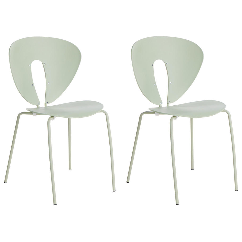 SCAUN DE BUCĂTĂRIE set de 2 verde deschis Tracy