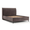 POLSTERBETT Shell Braun 140/200 cm im Samtstoff - Schwarz/Naturfarben, Holz/Holzwerkstoff (140/200cm) - Maison de Reve