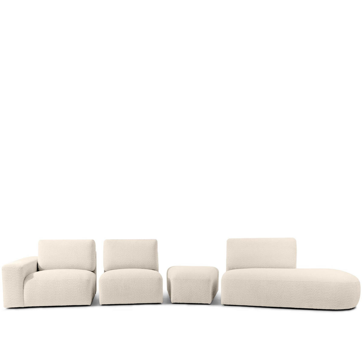 5-SITZER ECKSOFA ZUCCO Boucle rechts, Beige - Beige, Textil (430/84/105cm) - KONSIMO®