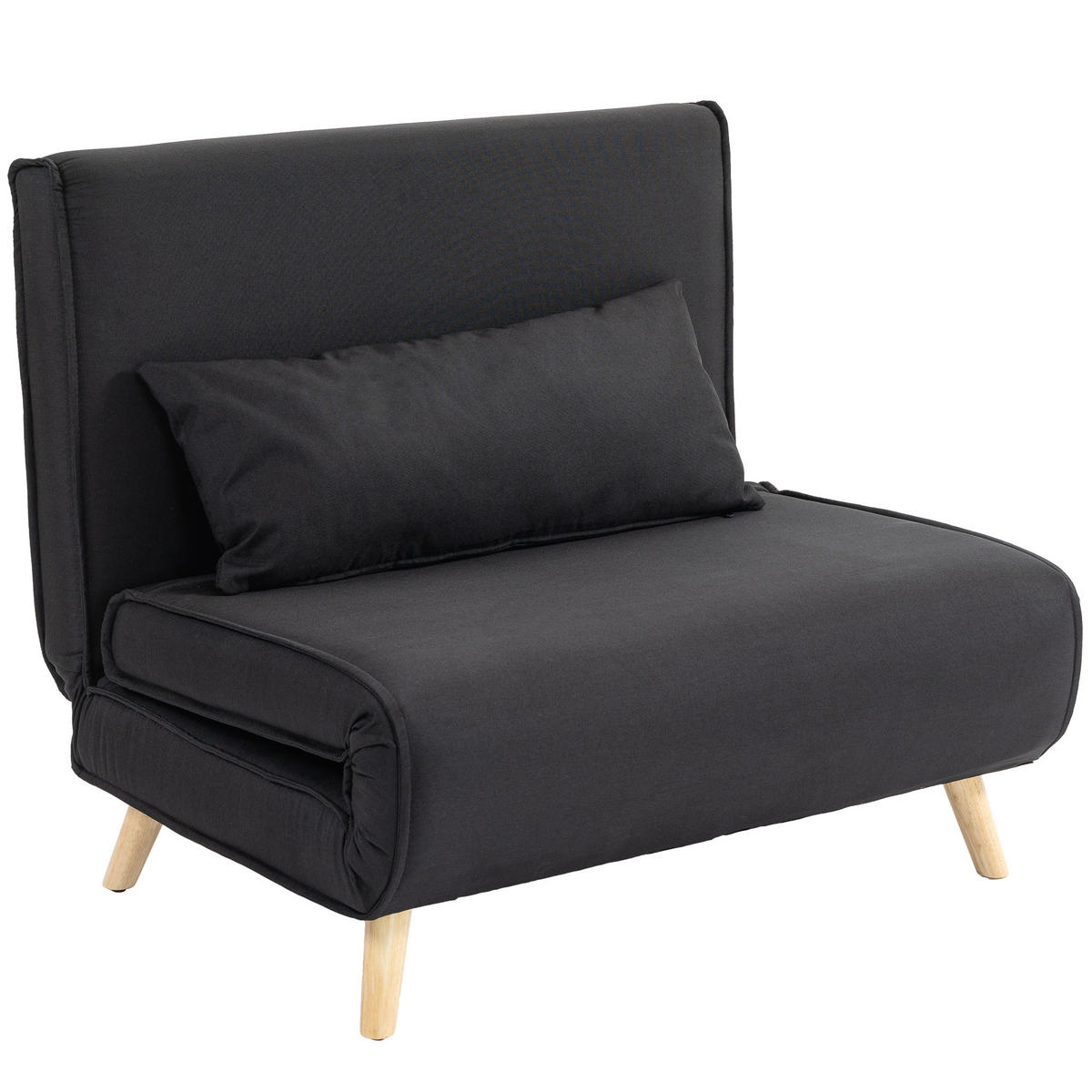 SCHLAFSESSEL DE-08177 mit Bettfunktion, verstellbare Rückenlehne Schwarz - Schwarz, Holzwerkstoff (78/80/94cm) - ComfortXL