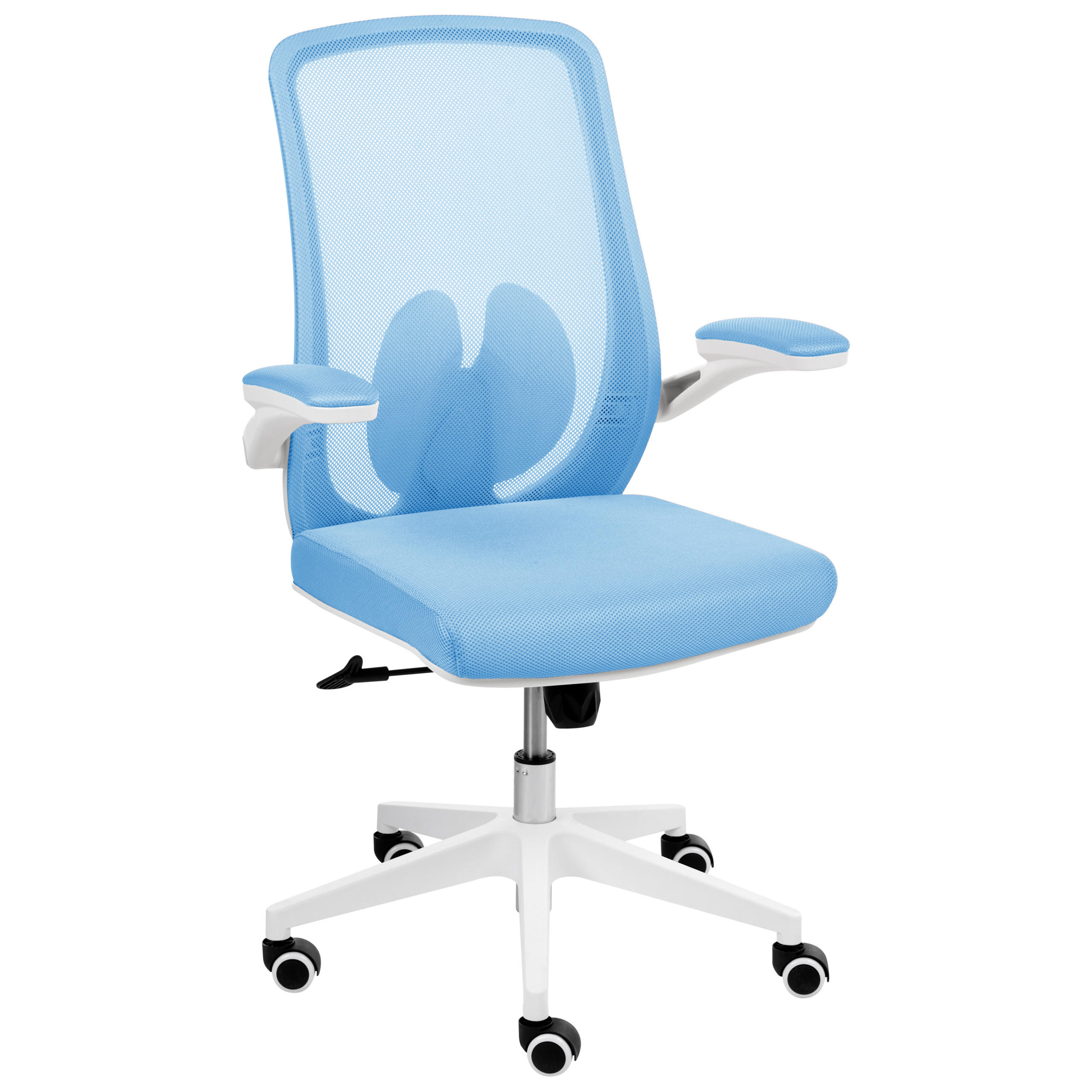 BÜROSTUHL Hellblau Overlord - Hellblau, Textil (49/100/63cm) - Beliani