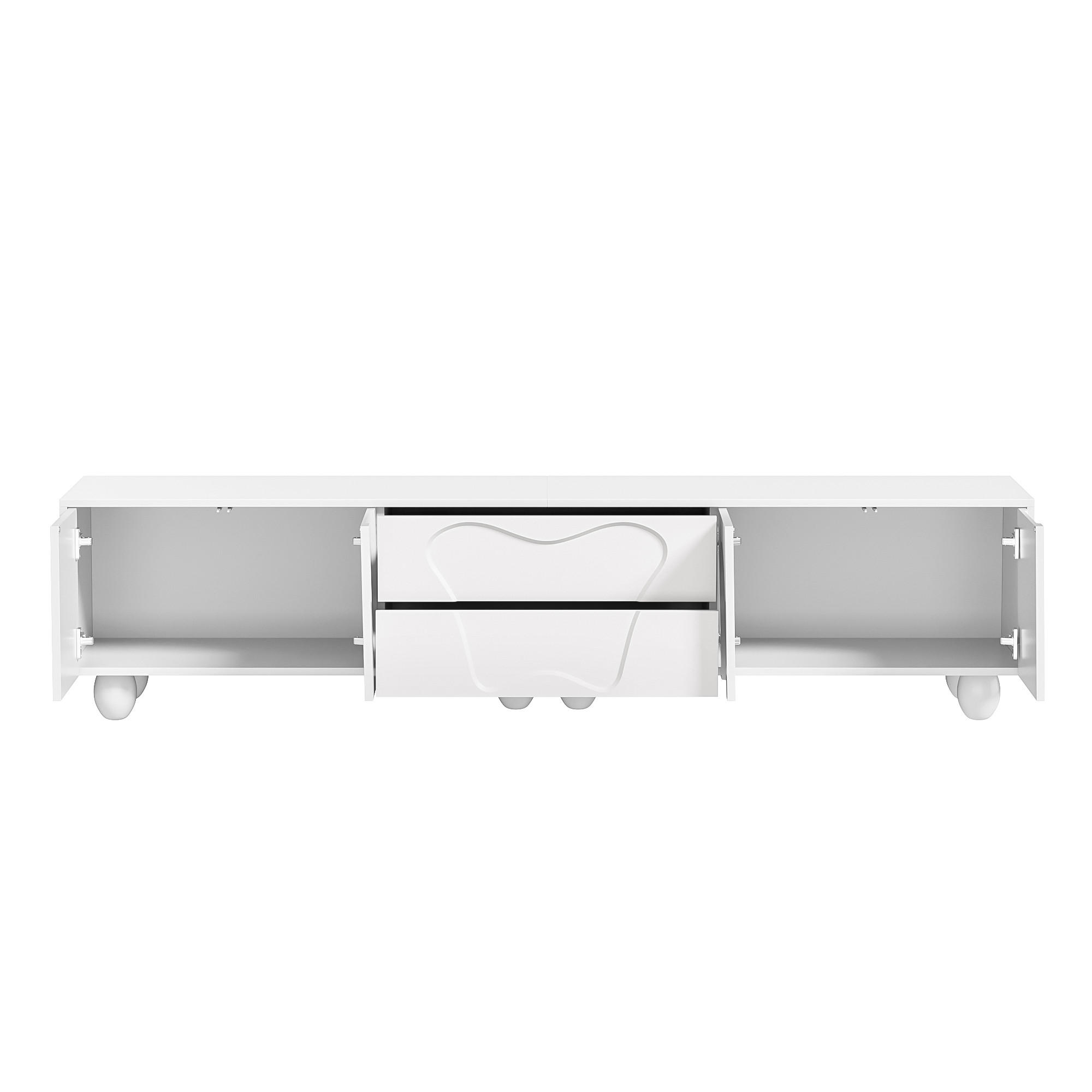Raumix Tv-Schrank Weiß 40x42x180 cm