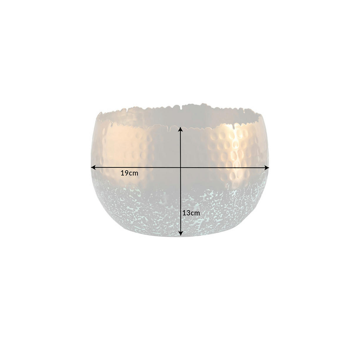DEKOSCHALE ORIENT Metall Patina 20 cm - Goldfarben, Metall (19/13cm) - riess-ambiente