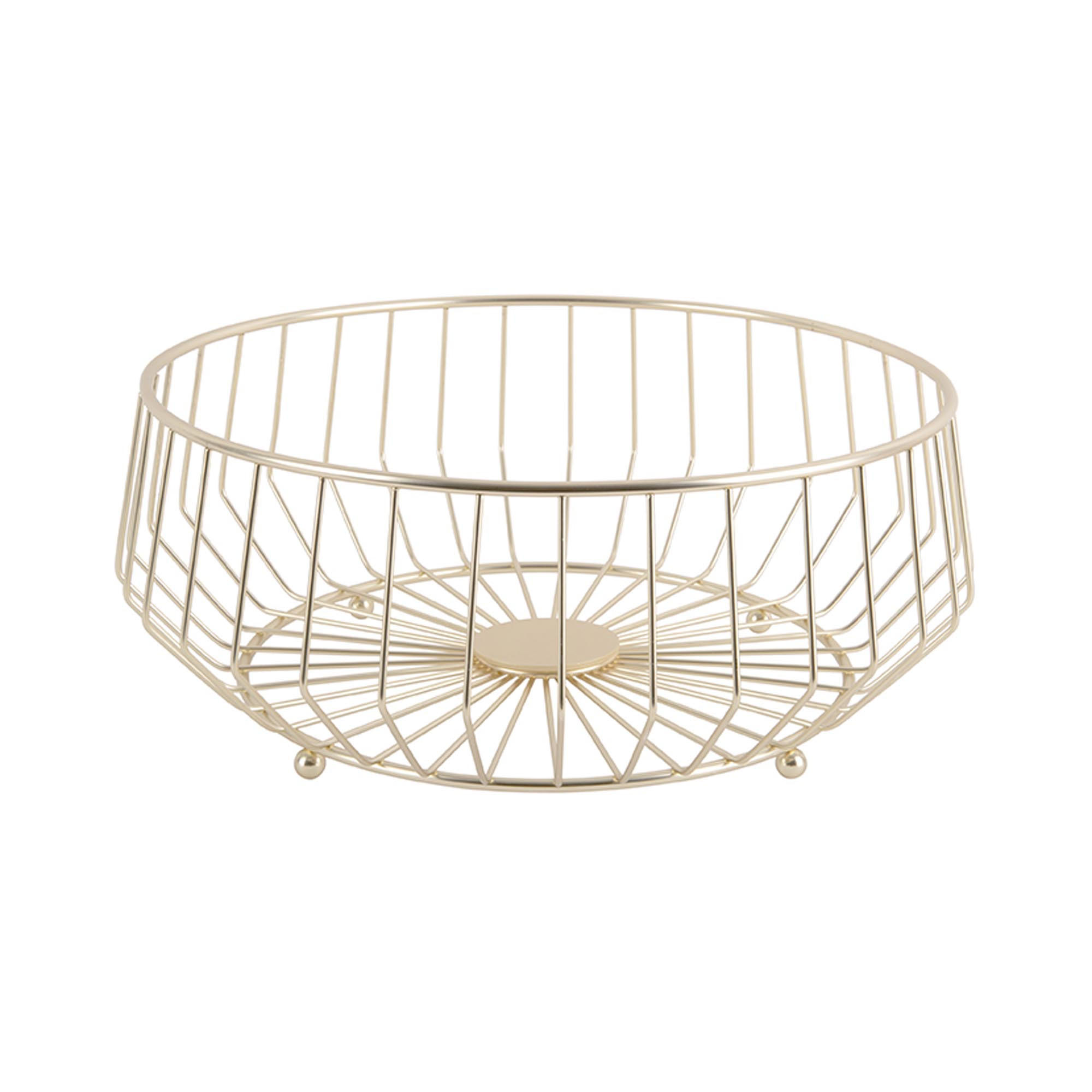 OBSTSCHALE Gold 34/34/14.5 cm - Goldfarben, Metall (34/14.5cm) - Present Time