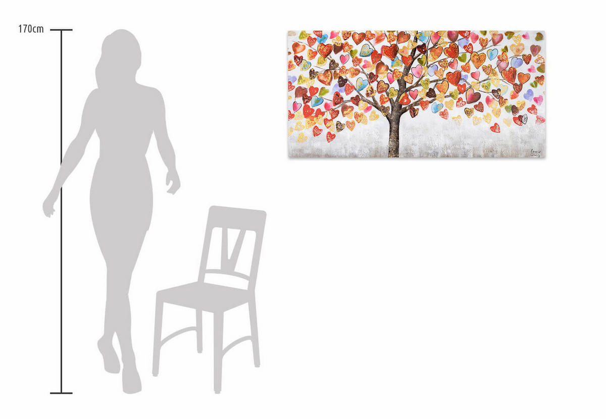 ÖLGEMÄLDE 120/60 cm - Multicolor/Weiß, Holz/Textil (1.72/60cm) - KUNSTLOFT