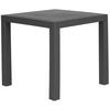 GARTENTISCH Rattanoptik graphitgrau 80/80 cm Fossano - Graphitfarben, Kunststoff (80/80/76cm) - Beliani