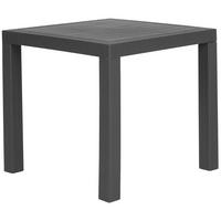GARTENTISCH Rattanoptik graphitgrau 80/80 cm Fossano - Graphitfarben, Kunststoff (80/80/76cm) - Beliani