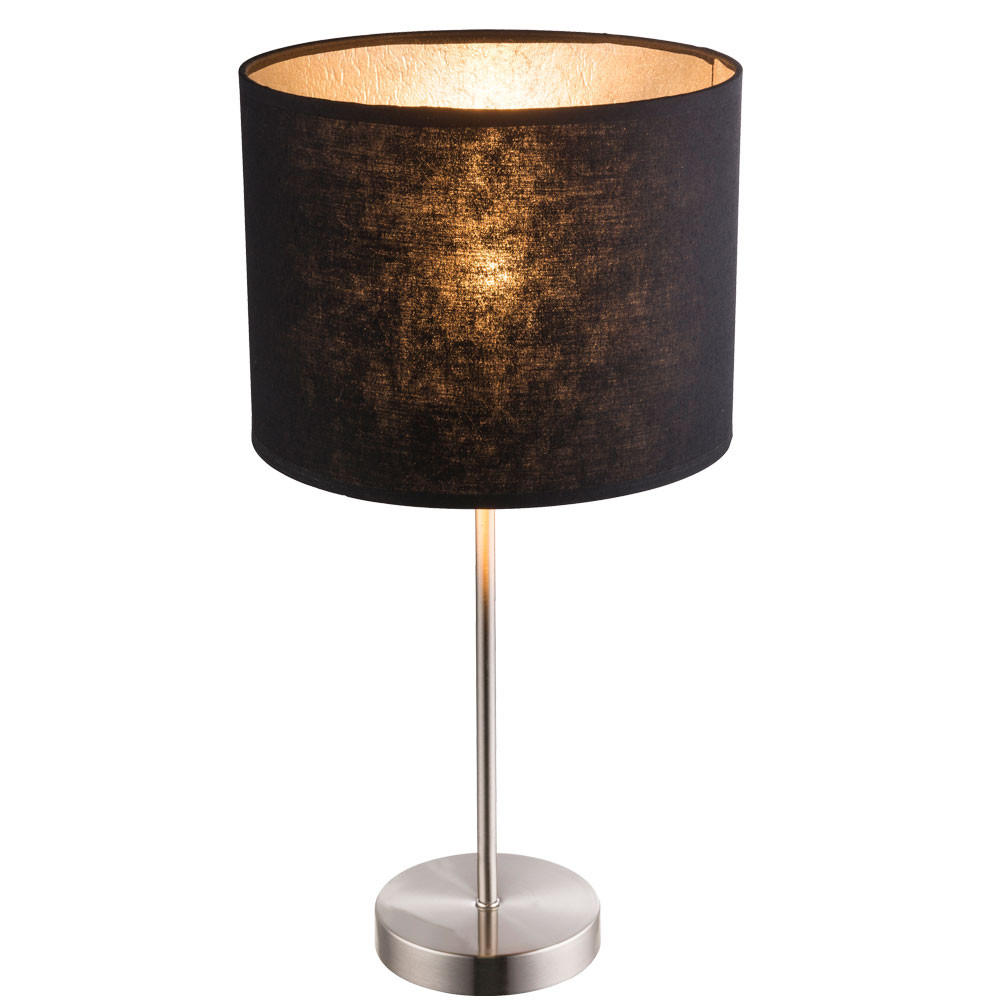 TISCHLEUCHTE AMY Stoff Schwarz Metall - Schwarz, Metall (26/26/50cm) - Globo Lighting