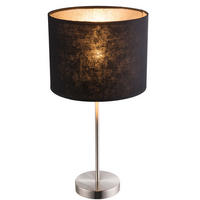 TISCHLEUCHTE AMY Stoff Schwarz Metall - Schwarz, Metall (26/26/50cm) - Globo Lighting